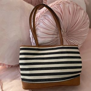 Striped Tote Purse